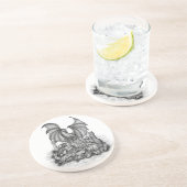 Dessous De Verre En Grès Dragon avec Zombie (Côté)