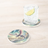 Dessous De Verre En Grès Dragon blanc (Côté)
