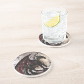 Dessous De Verre En Grès Dragon dans la grotte (Côté)
