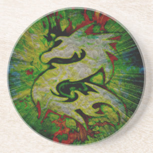 Dessous De Verre En Grès Dragon d'eau