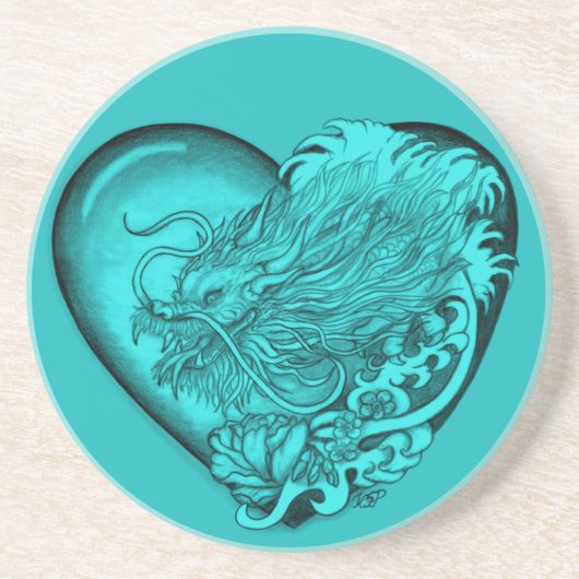 Dessous De Verre En Grès Dragon Heart (Devant)