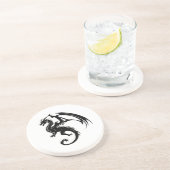 Dessous De Verre En Grès Dragon noir (Côté)