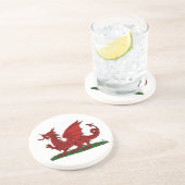 Dessous De Verre En Grès Dragon rouge du Pays de Galles (Côté)
