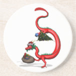 Dessous De Verre En Grès Dragon rouge-est<br><div class="desc">Bizarre sorte de Père Noël - les amateurs d'imaginaires et les lecteurs de contes de fées ne seront pas surpris,  tout est possible dans votre imagination</div>