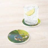 Dessous De Verre En Grès Dragonfly aux yeux turquoises (Côté)