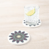 Dessous De Verre En Grès Dragonfly Wings Mandala (Côté)