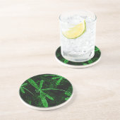 Dessous De Verre En Grès Dragonlies Neon Green (Côté)