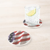 Dessous De Verre En Grès Drapeau américain (Côté)