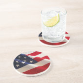 Dessous De Verre En Grès Drapeau américain (Côté)