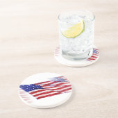 Dessous De Verre En Grès Drapeau américain (Côté)