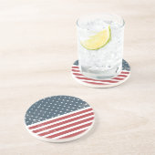 Dessous De Verre En Grès drapeau américain en détresse (Côté)