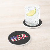 Dessous De Verre En Grès Drapeau Américain Patriotique Pour Hommes Femmes E (Côté)