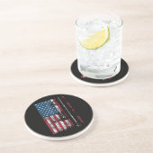 Dessous De Verre En Grès Drapeau Américain Queue de Billard Jeu de Table Mi (Côté)