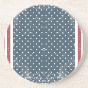 Dessous De Verre En Grès drapeau américain vertical