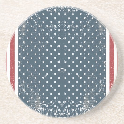 Dessous De Verre En Grès drapeau américain vertical (Devant)