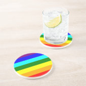 Dessous De Verre En Grès Drapeau arc-en-ciel (Côté)