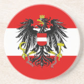 Dessous De Verre En Grès Drapeau autrichien (Devant)