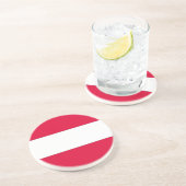 Dessous De Verre En Grès Drapeau autrichien (Côté)