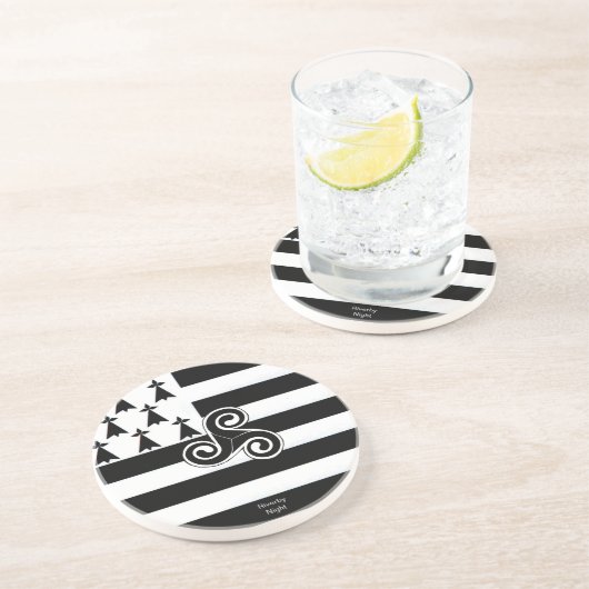 Dessous De Verre En Grès Drapeau breton (breton) (Côté)