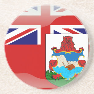 Dessous De Verre En Grès Drapeau brillant bermudien