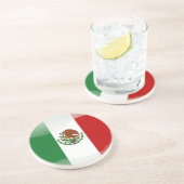 Dessous De Verre En Grès Drapeau brillant du Mexique (Côté)