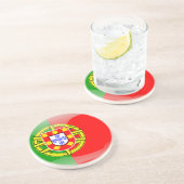 Dessous De Verre En Grès Drapeau brillant du Portugal (Côté)