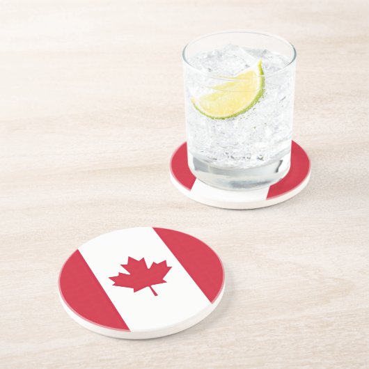 Dessous De Verre En Grès Drapeau Canada (Côté)