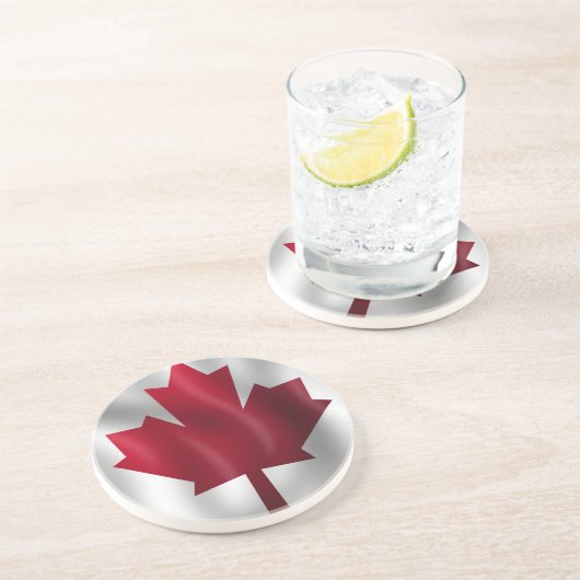 Dessous De Verre En Grès Drapeau canadien (Côté)