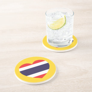 Dessous De Verre En Grès Drapeau cardiaque en Thaïlande