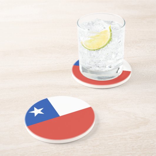 Dessous De Verre En Grès Drapeau Chili (Côté)