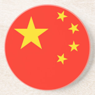 Dessous De Verre En Grès Drapeau Chine - Haute qualité
