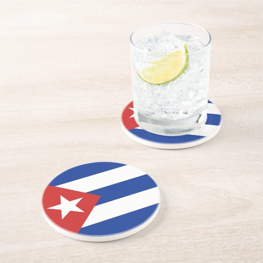 Dessous De Verre En Grès Drapeau Cuba (Côté)