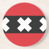 Dessous De Verre En Grès Drapeau d'Amsterdam (Devant)