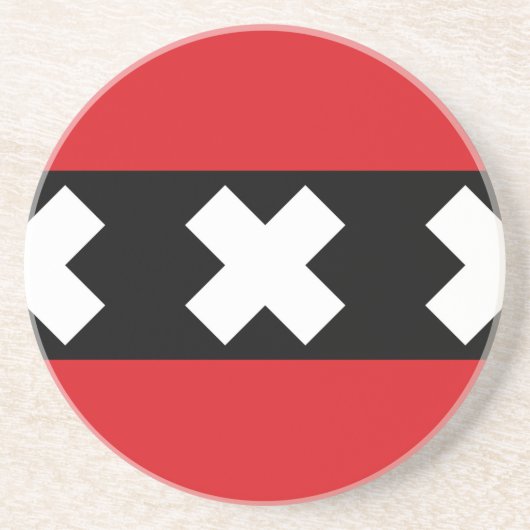 Dessous De Verre En Grès Drapeau d'Amsterdam (Devant)