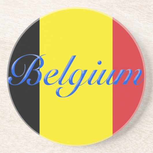 Dessous De Verre En Grès Drapeau de Belgique (Devant)