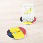 Dessous De Verre En Grès Drapeau de Belgique (Côté)