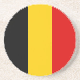 Dessous De Verre En Grès Drapeau de Belgique