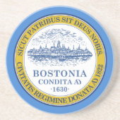 Dessous De Verre En Grès Drapeau de Boston, Massachusetts (Devant)
