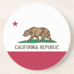 Dessous De Verre En Grès Drapeau de Californie