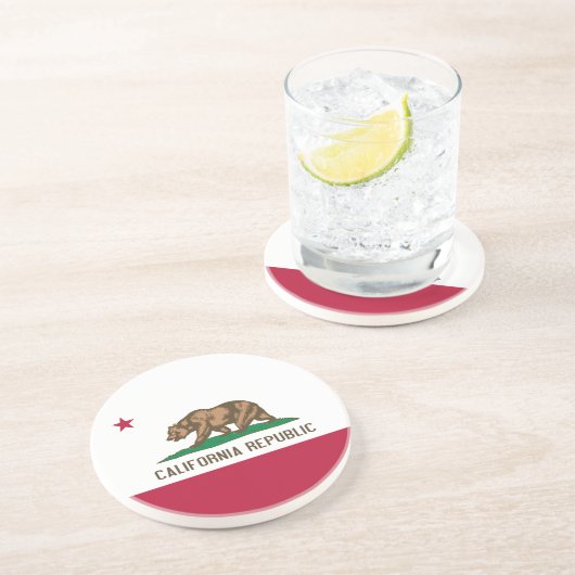 Dessous De Verre En Grès Drapeau de Californie (Côté)