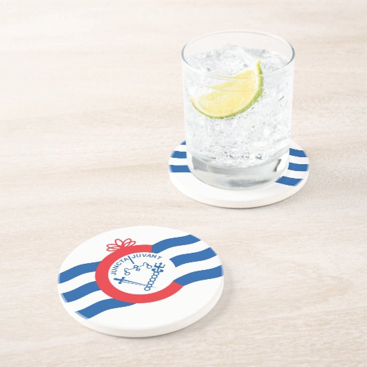 Dessous De Verre En Grès Drapeau de Cincinnati (Côté)