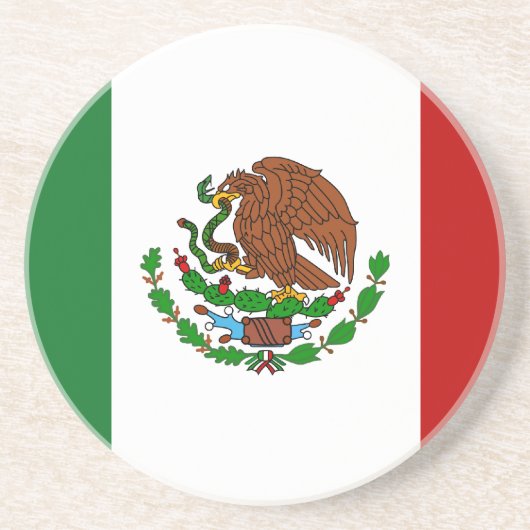 Dessous De Verre En Grès Drapeau de Cinco de Mayo au Mexique (Devant)