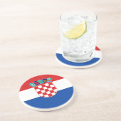 Dessous De Verre En Grès Drapeau de Croatie (Côté)