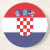 Dessous De Verre En Grès Drapeau de Croatie (Devant)