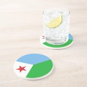 Dessous De Verre En Grès Drapeau de Djibouti (Côté)