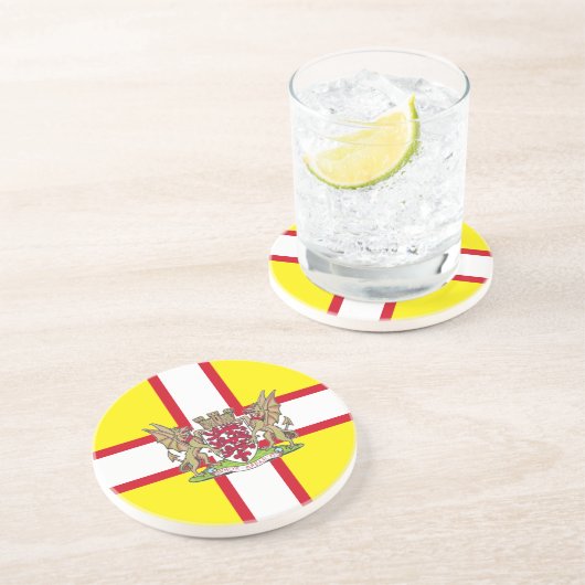 Dessous De Verre En Grès Drapeau de Dorset (Côté)