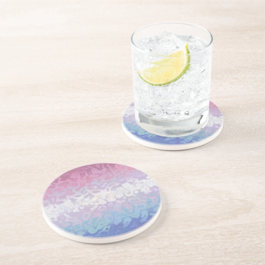 Dessous De Verre En Grès Drapeau de fierté bigender tripant ondoyant funky (Côté)