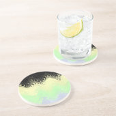 Dessous De Verre En Grès Drapeau de fierté Cassgenre Abstrait Marbré Ondulé (Côté)