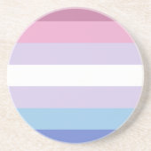 Dessous De Verre En Grès drapeau de fierté de bigender (Devant)