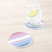 Dessous De Verre En Grès drapeau de fierté de bigender (Côté)